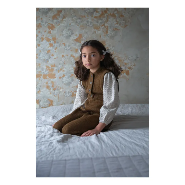 Annie Merino Wool Jumpsuit | Khaki brown- Product image n°1
