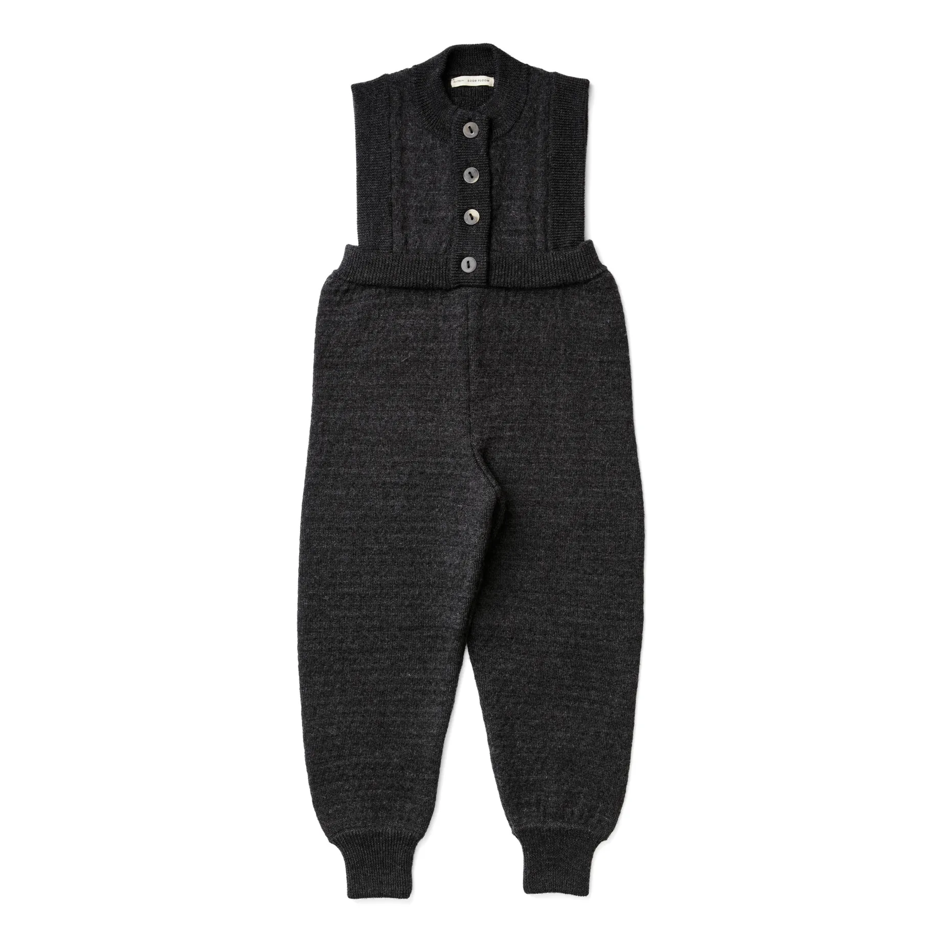 Annie Merino Wool Jumpsuit | Charcoal grey