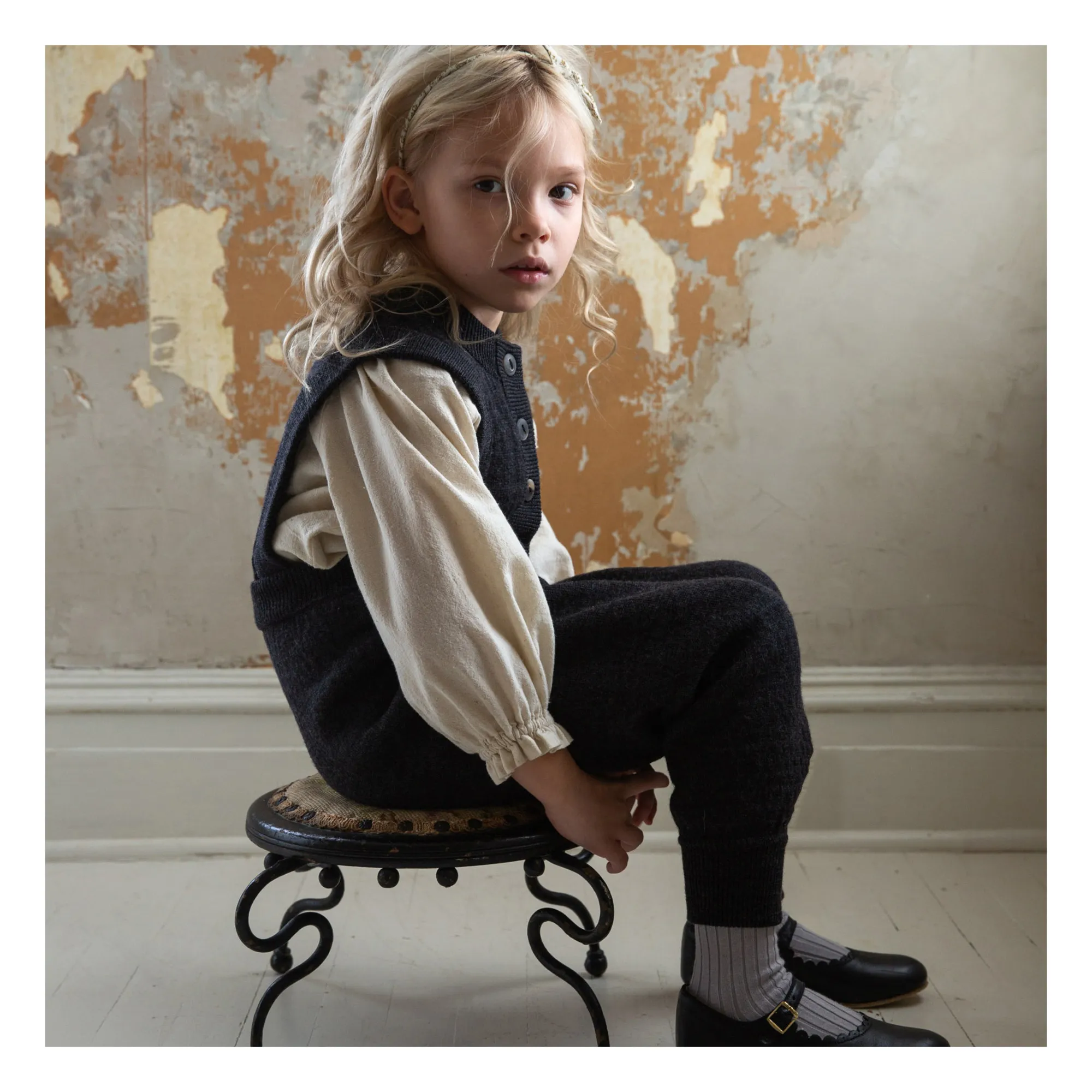 Soor Ploom - Annie Merino Wool Jumpsuit - Charcoal grey