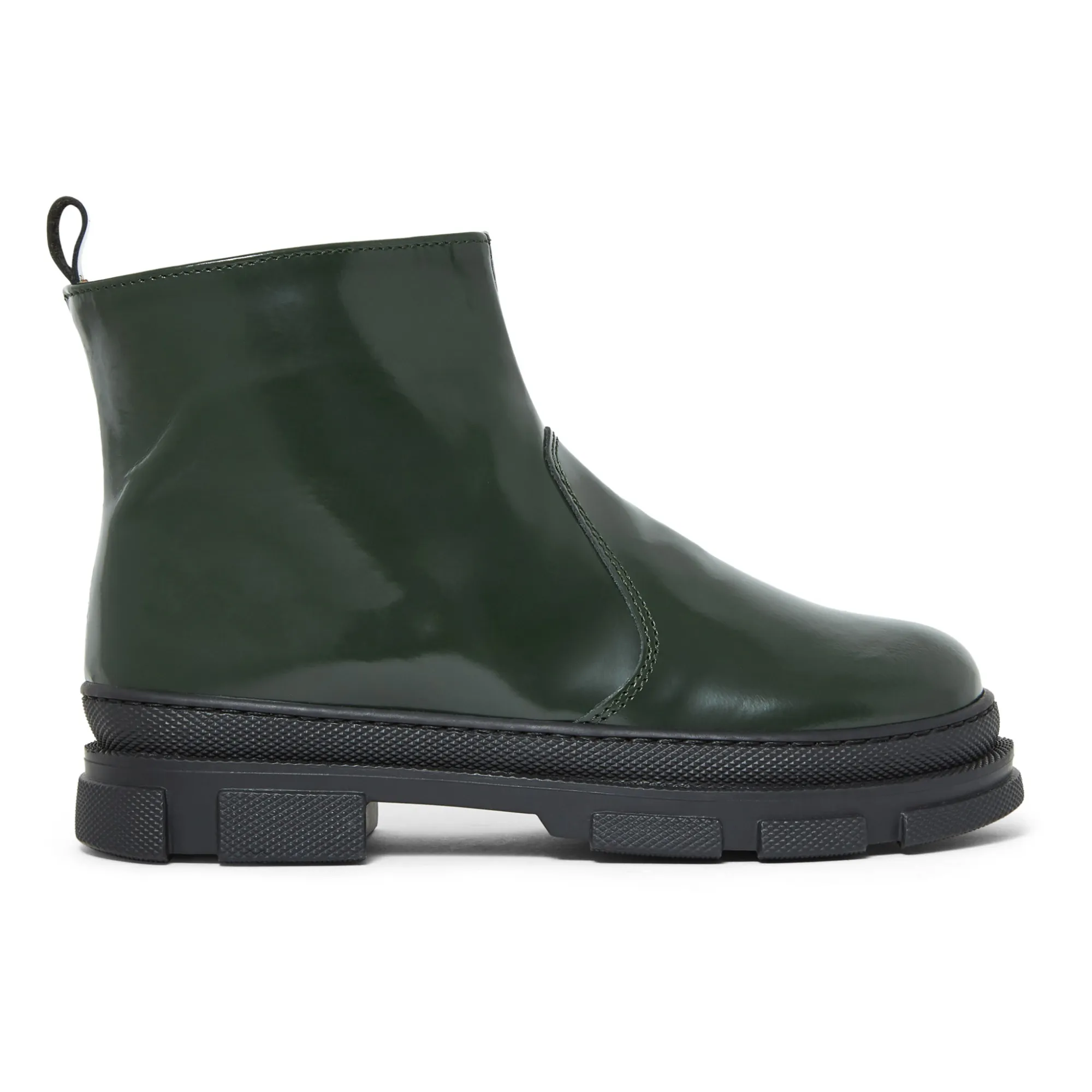 Pèpè Dark Green Boots With Thick Soles