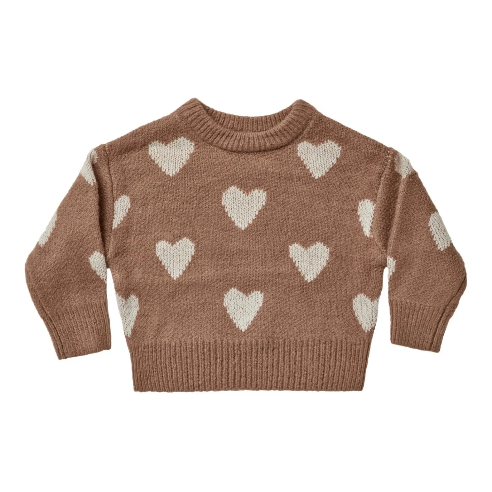 Rylee + Cru Brown Heart Jumper