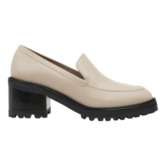 Mocassins à Talon Saga | Crème
