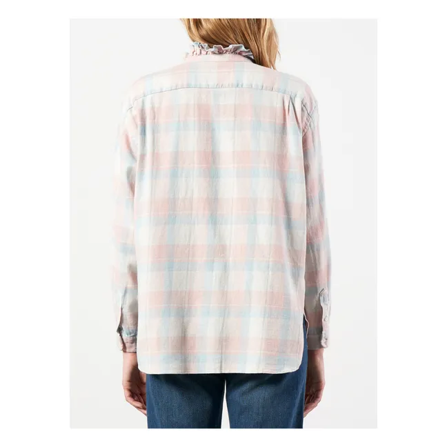 Blouse Greta Carreaux - Collection Femme  | Bleu