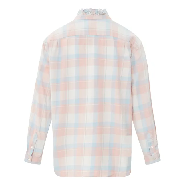 Blouse Greta Carreaux - Collection Femme  | Bleu