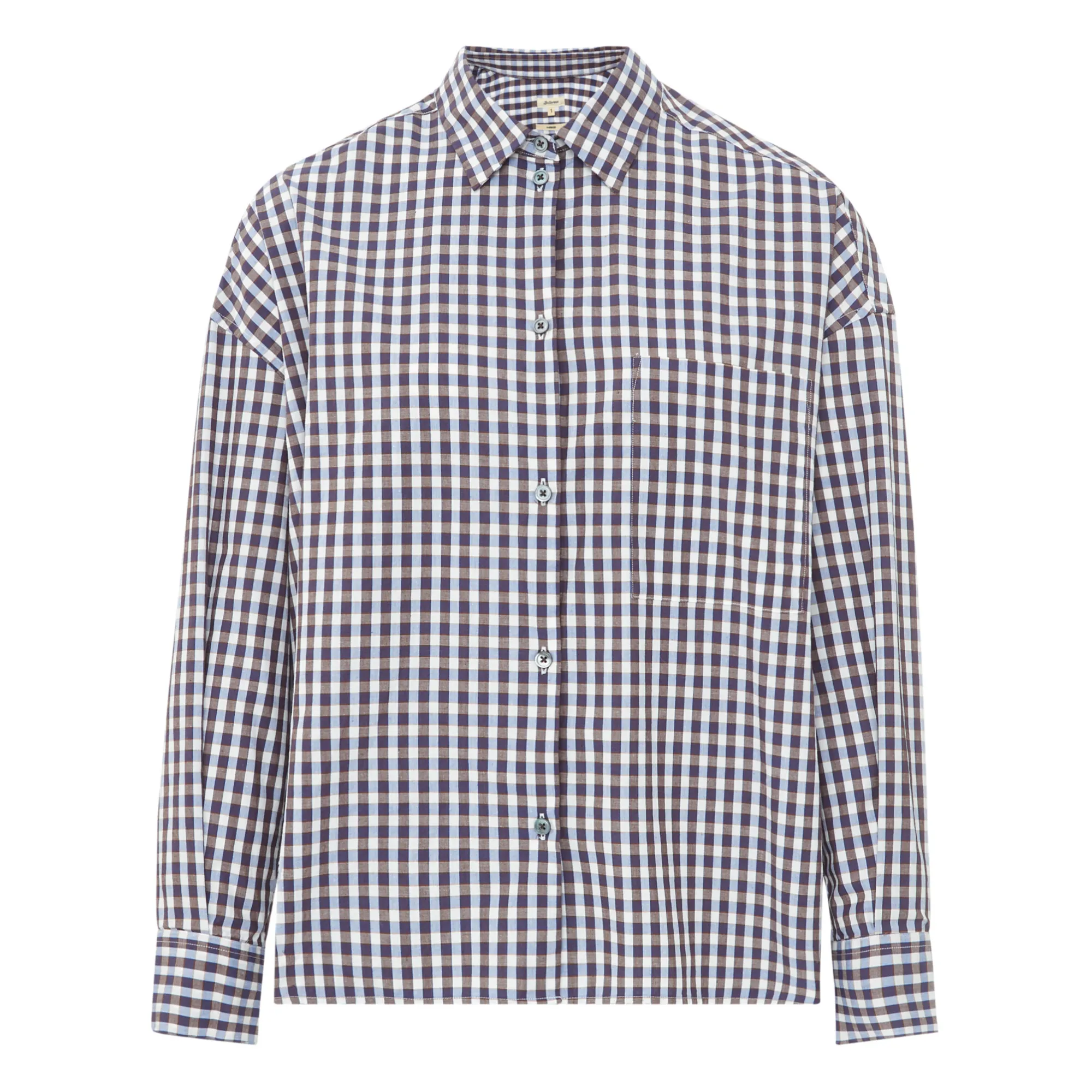 Bellerose Women's Navy Blue Gilles Checked Shirt - ’S Collection