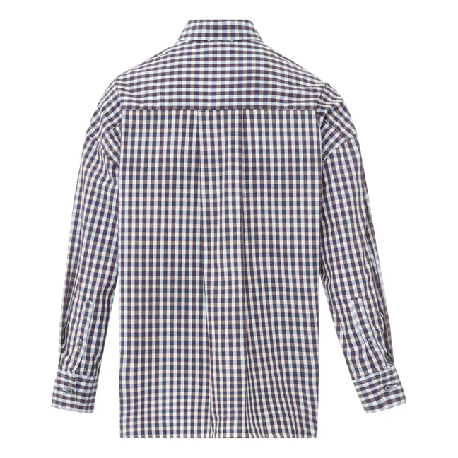 Chemise Gilles Carreaux - Collection Femme  | Bleu marine