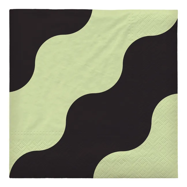 Tovaglioli di carta, modello: Tide - Set da 20 | Verde acqua