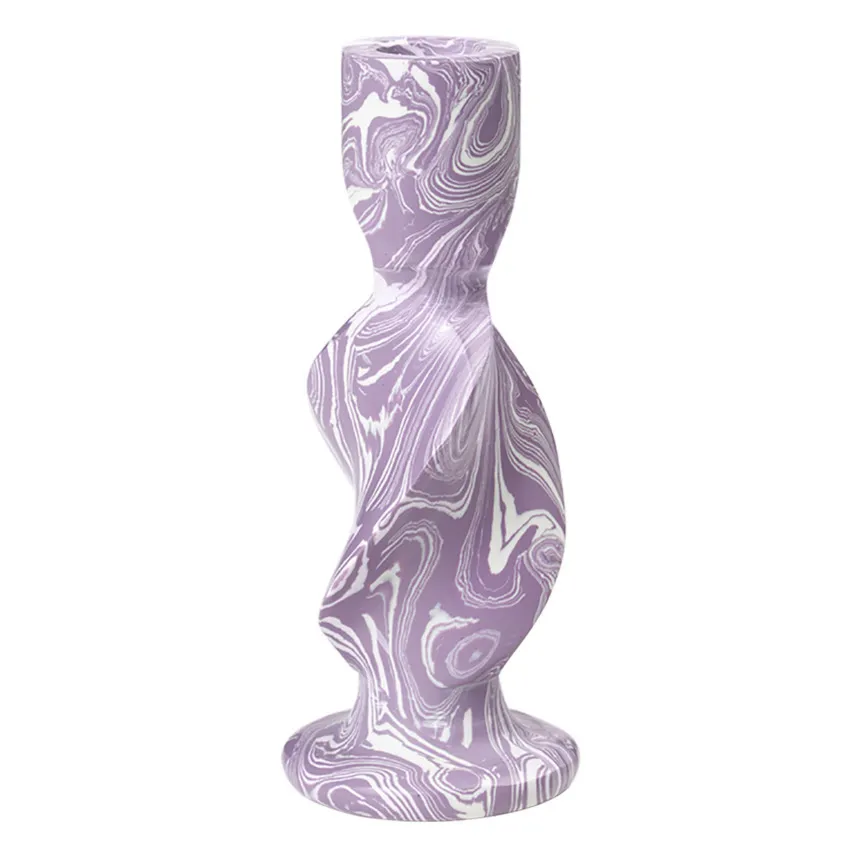 Broste Copenhagen Lavender Twist Candlestick