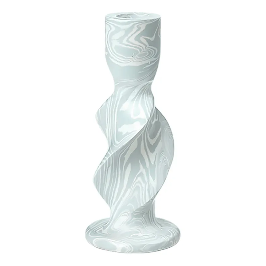 Broste Copenhagen Turquoise Twist Candlestick