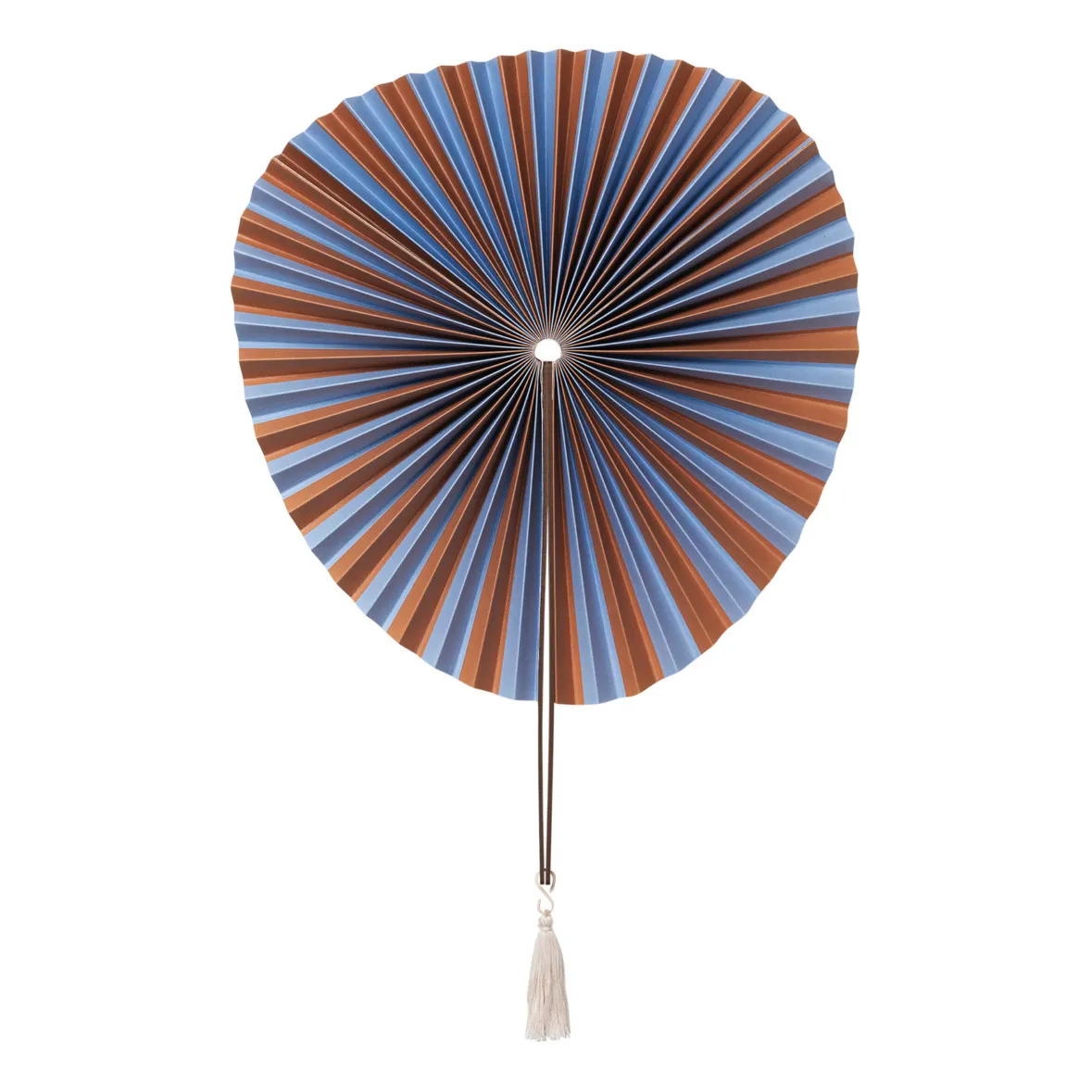 Saba Paper Fan Wall Decoration | Light blue- Product image n°0