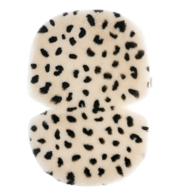 Sheepskin Mat for Stroller or Moses Basket | Leopard
