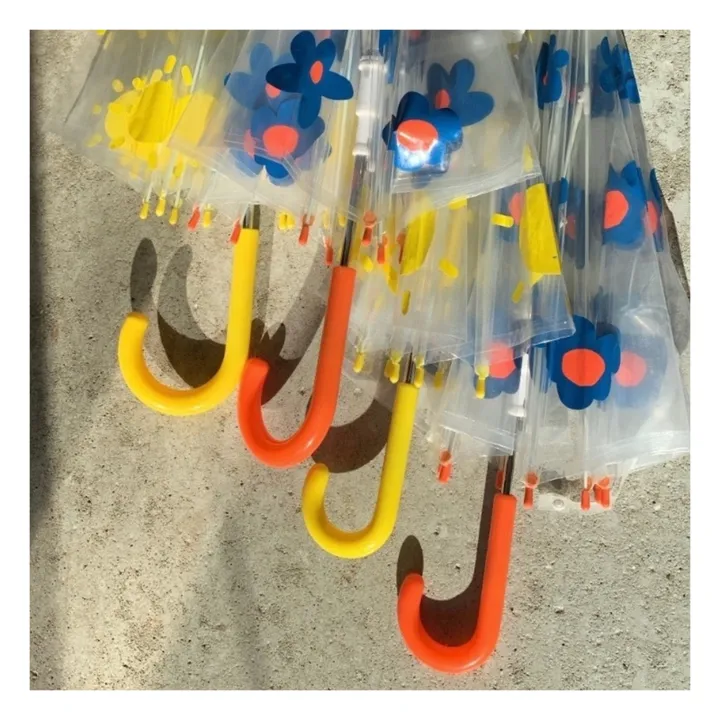 Parapluie Fleurs enfant | Bleu- Image produit n°2
