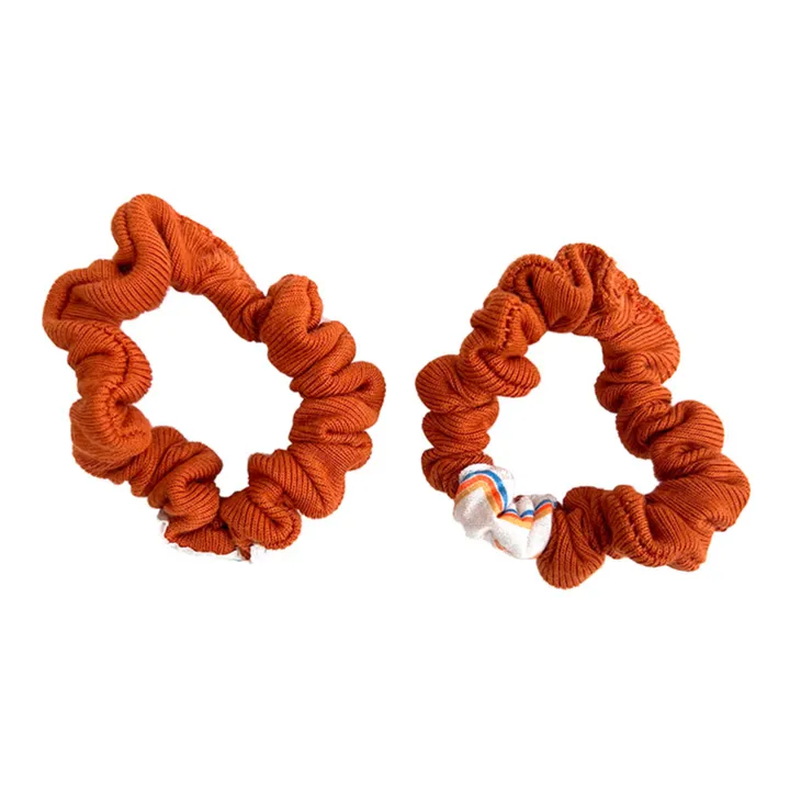 Jersey Scrunchies - Set of 2 | Terracotta- Product image n°0