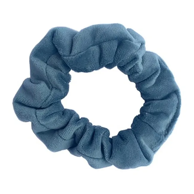 Velour Scrunchies - Set of 2 | Blue