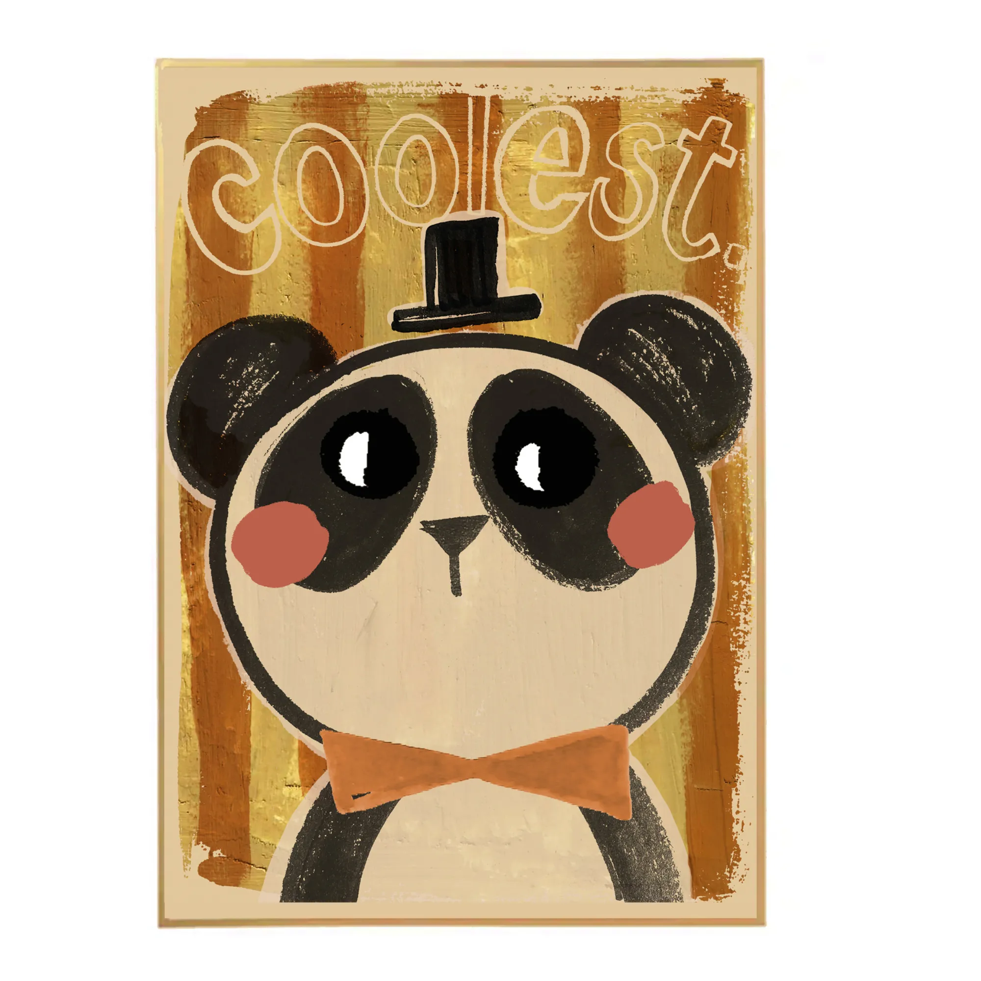 Studio Loco Multicoloured Large Panda Poster
