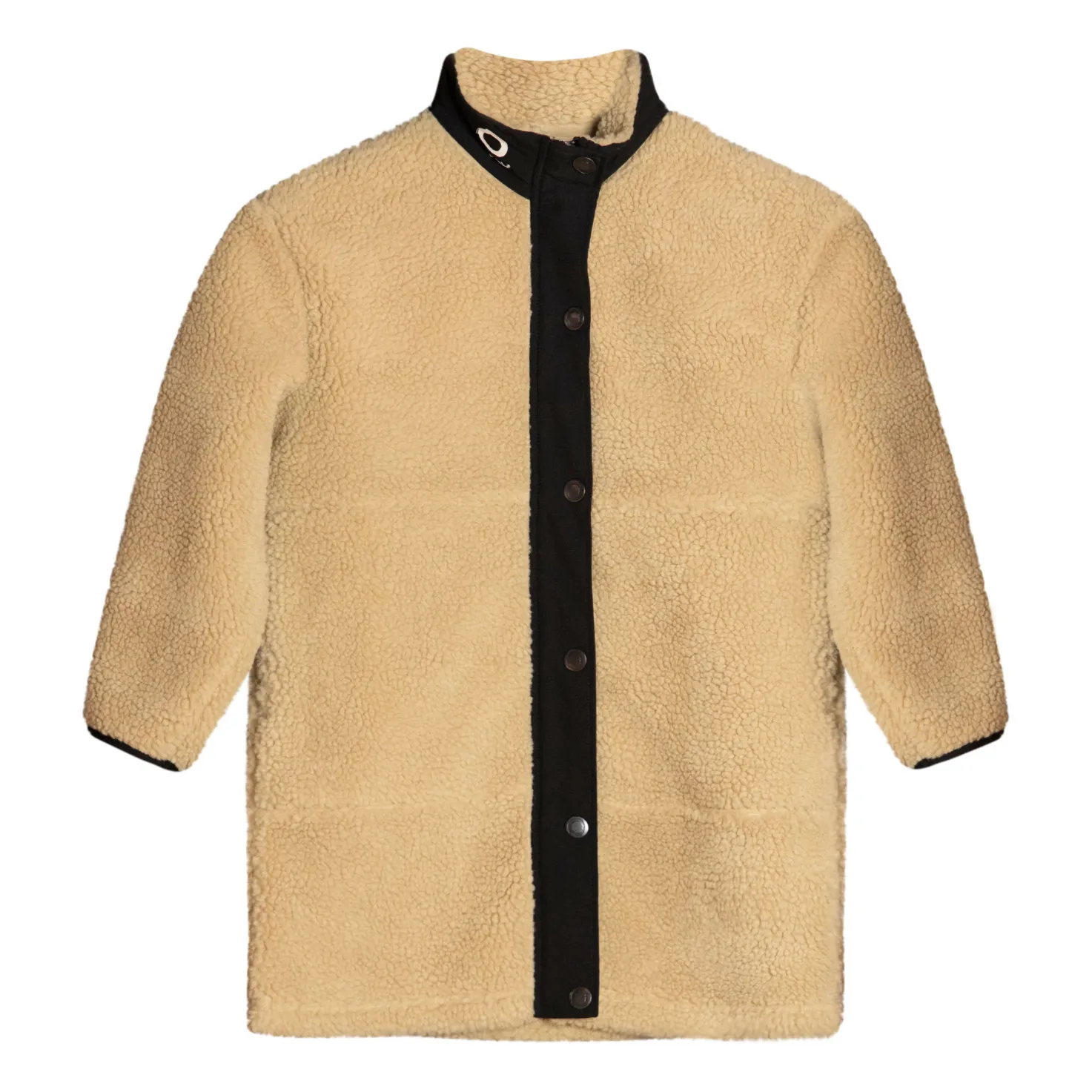 I Dig Denim Beige Buffalo Recycled Polyester Faux Fur Coat