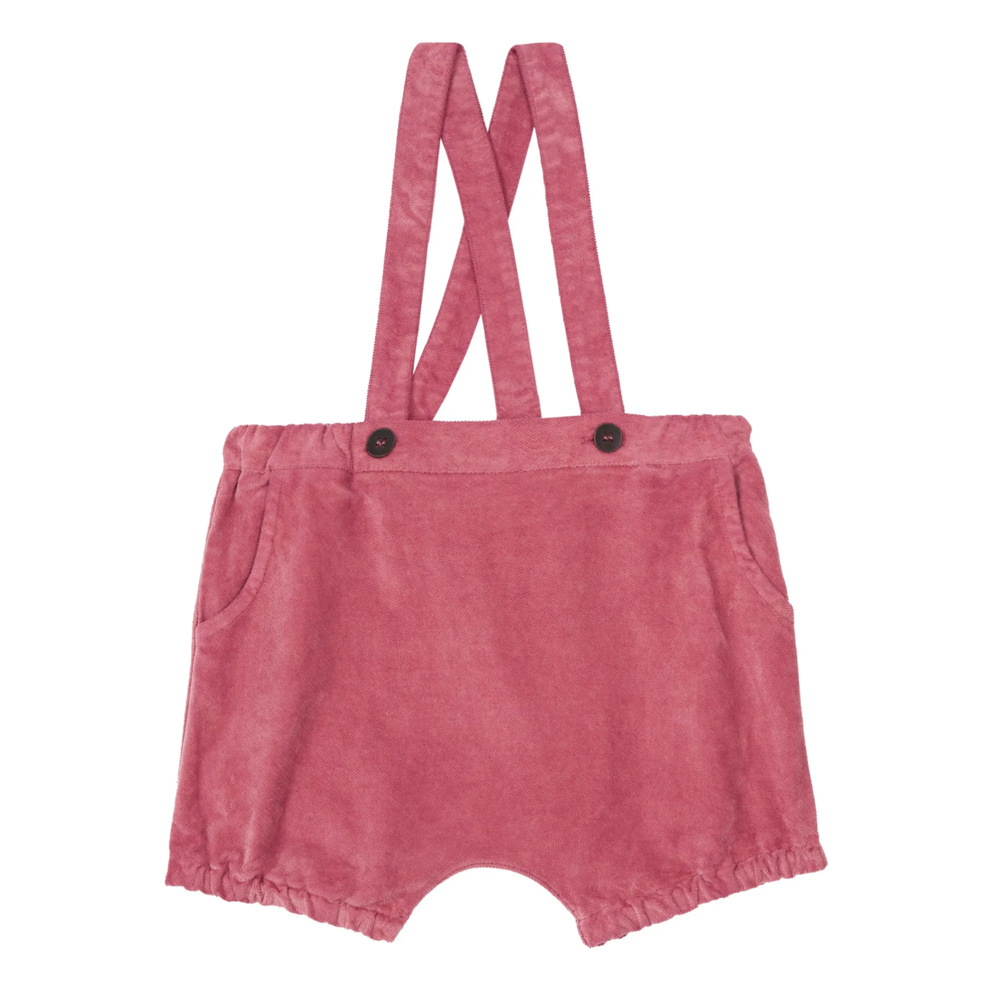 Zhoe & Tobiah Pink Corduroy Bloomers With Suspenders