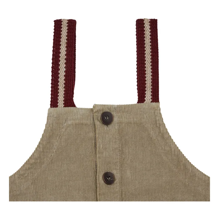 Corduroy Overalls | Taupe brown- Product image n°1