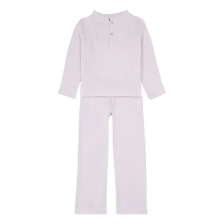 Deli Double Muslin Pyjamas | Pale pink- Product image n°0