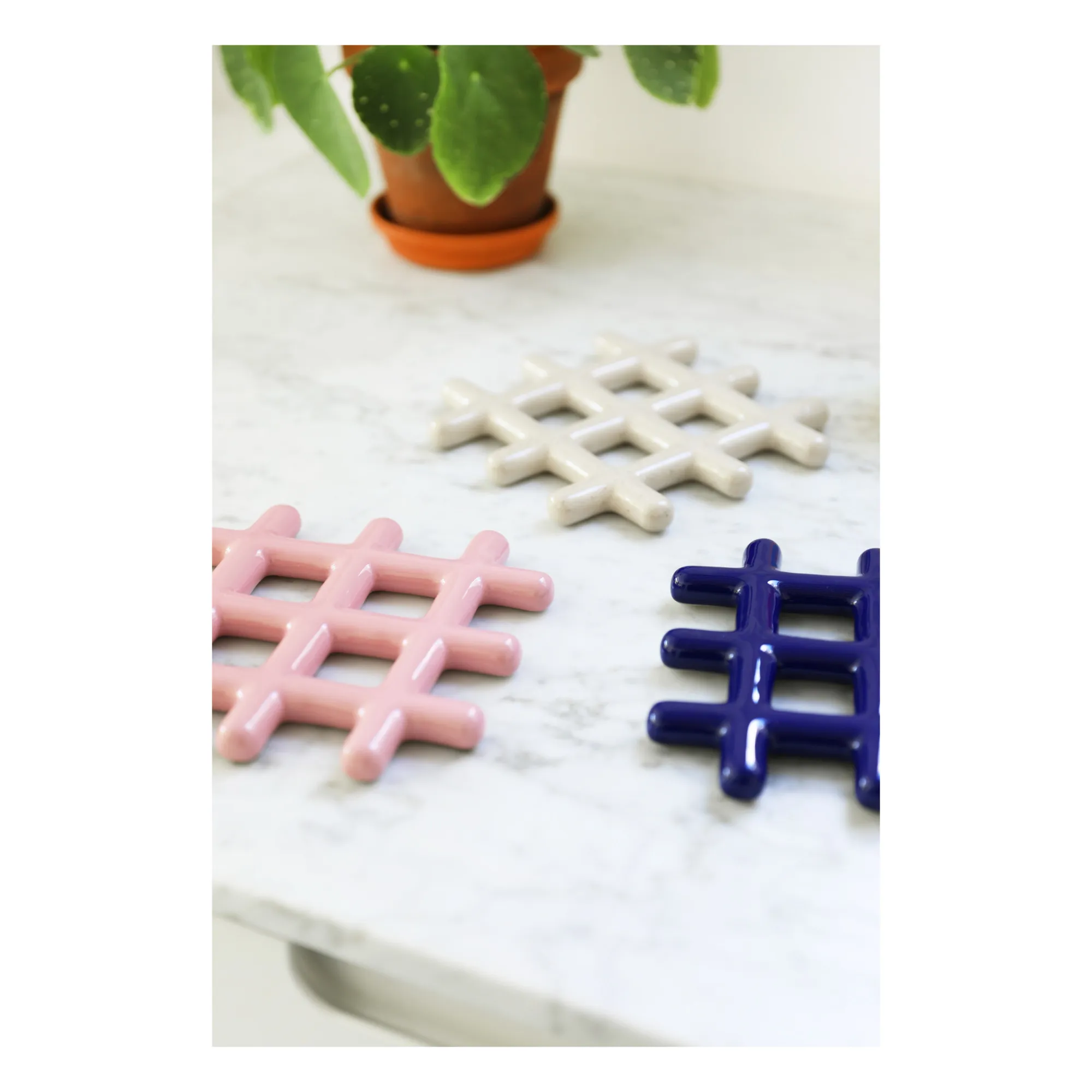 Dessous de plat Grid | Bleu- Image produit n°3