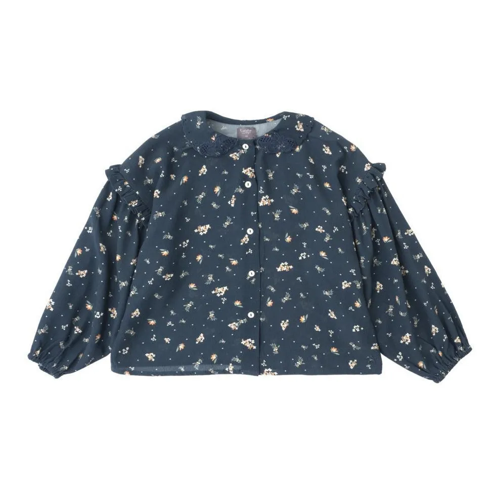 Tocoto Vintage Blue Flower Shirt