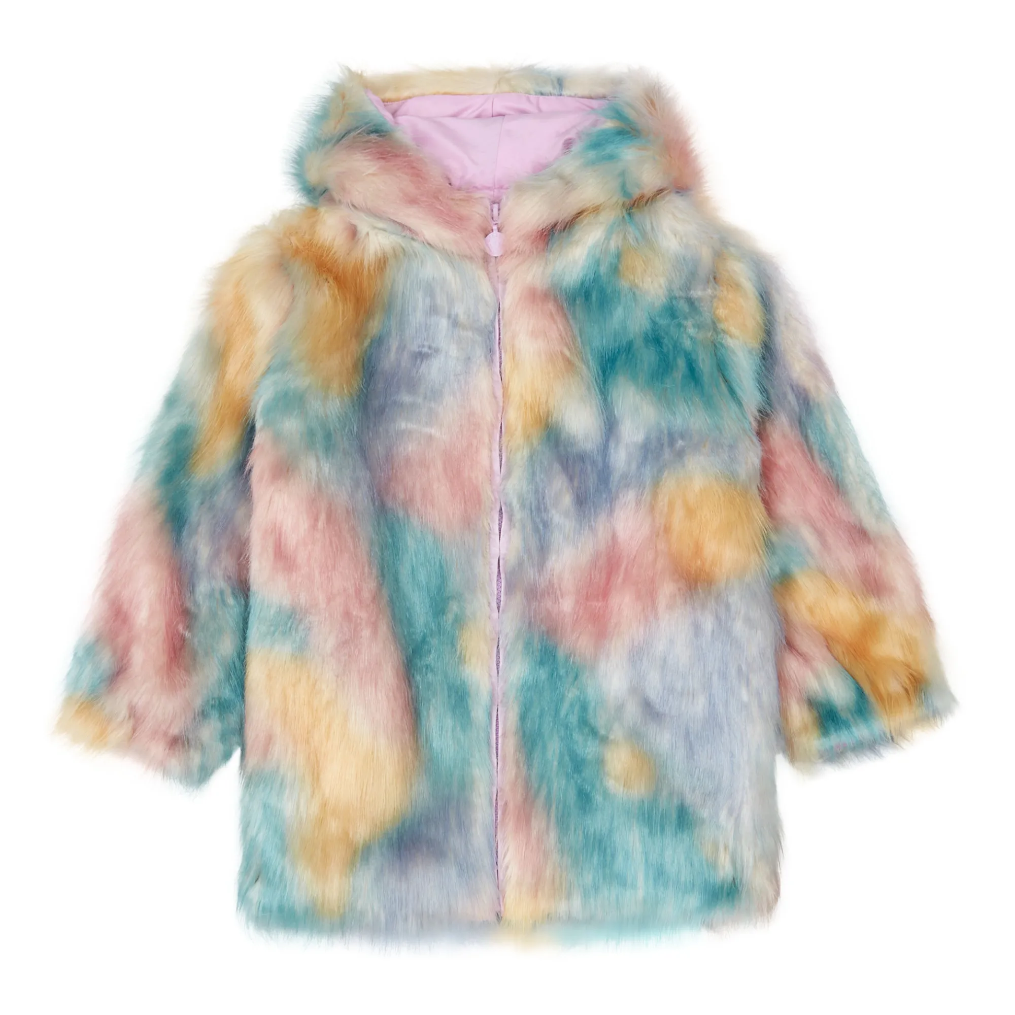 Stella Mccartney Kids Pink Faux Fur Coat