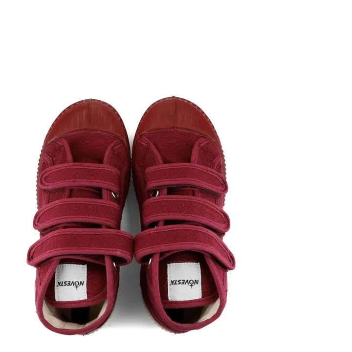 Zapatillas altas de terciopelo con velcro | Rojo- Imagen del producto n°2