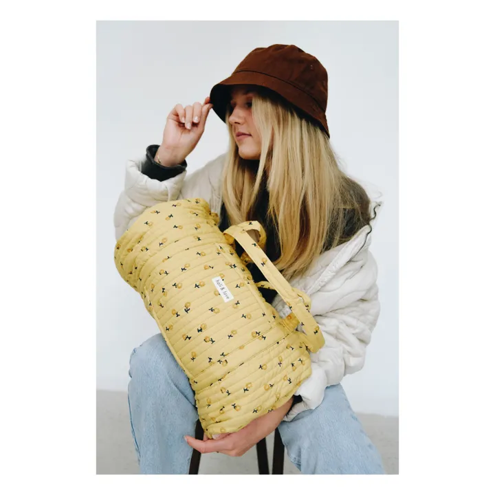 Flower Print Overnight Bag | Yellow- Product image n°3