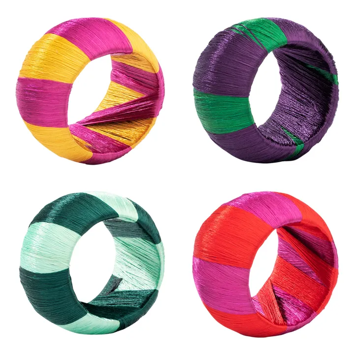 Napkin Rings - Set of 4 | Multicoloured- Product image n°0