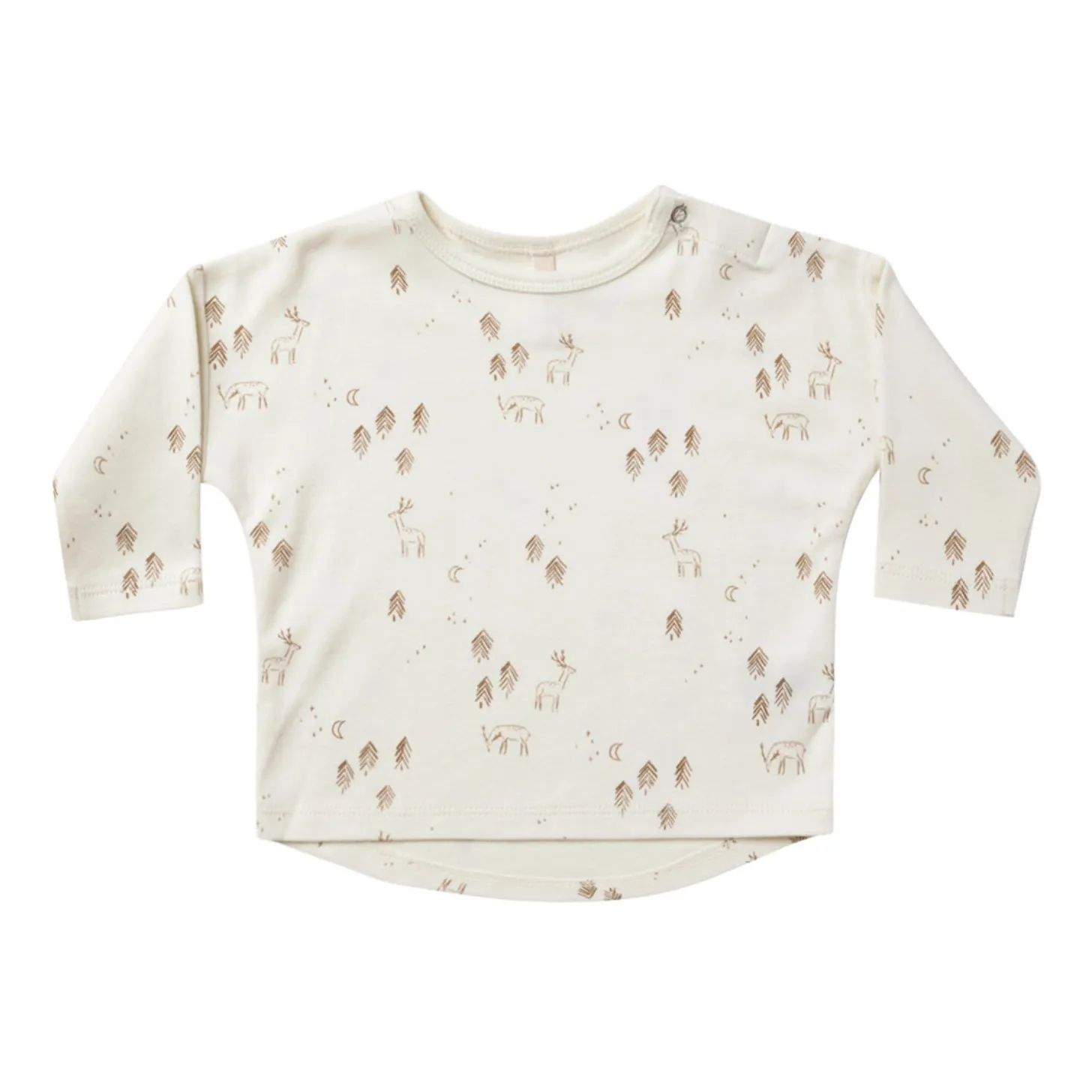 Quincy Mae Ivory Organic Cotton Long-Sleeved T-Shirt