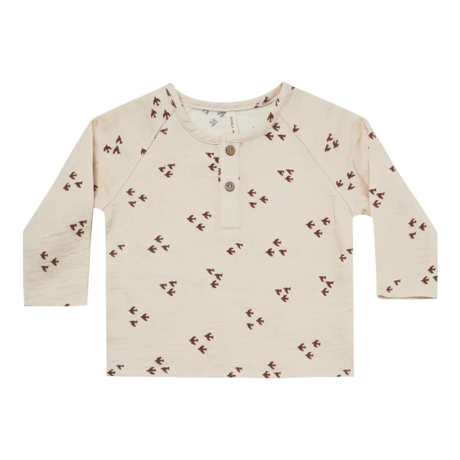 Quincy Mae Ecru Zion Organic Cotton Muslin T-Shirt