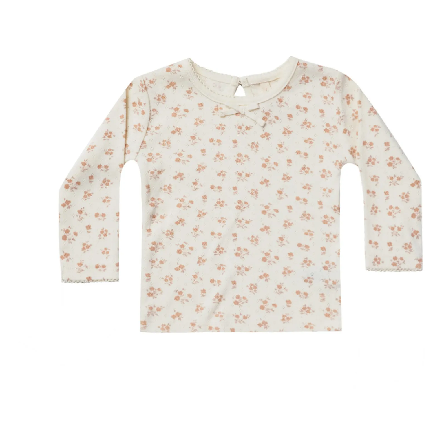 Quincy Mae Pink Organic Cotton Pointelle T-Shirt