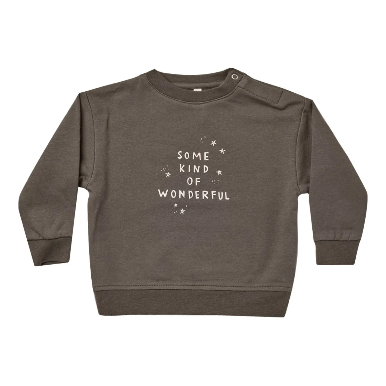 Quincy Mae Charcoal Organic Cotton Sweatshirt