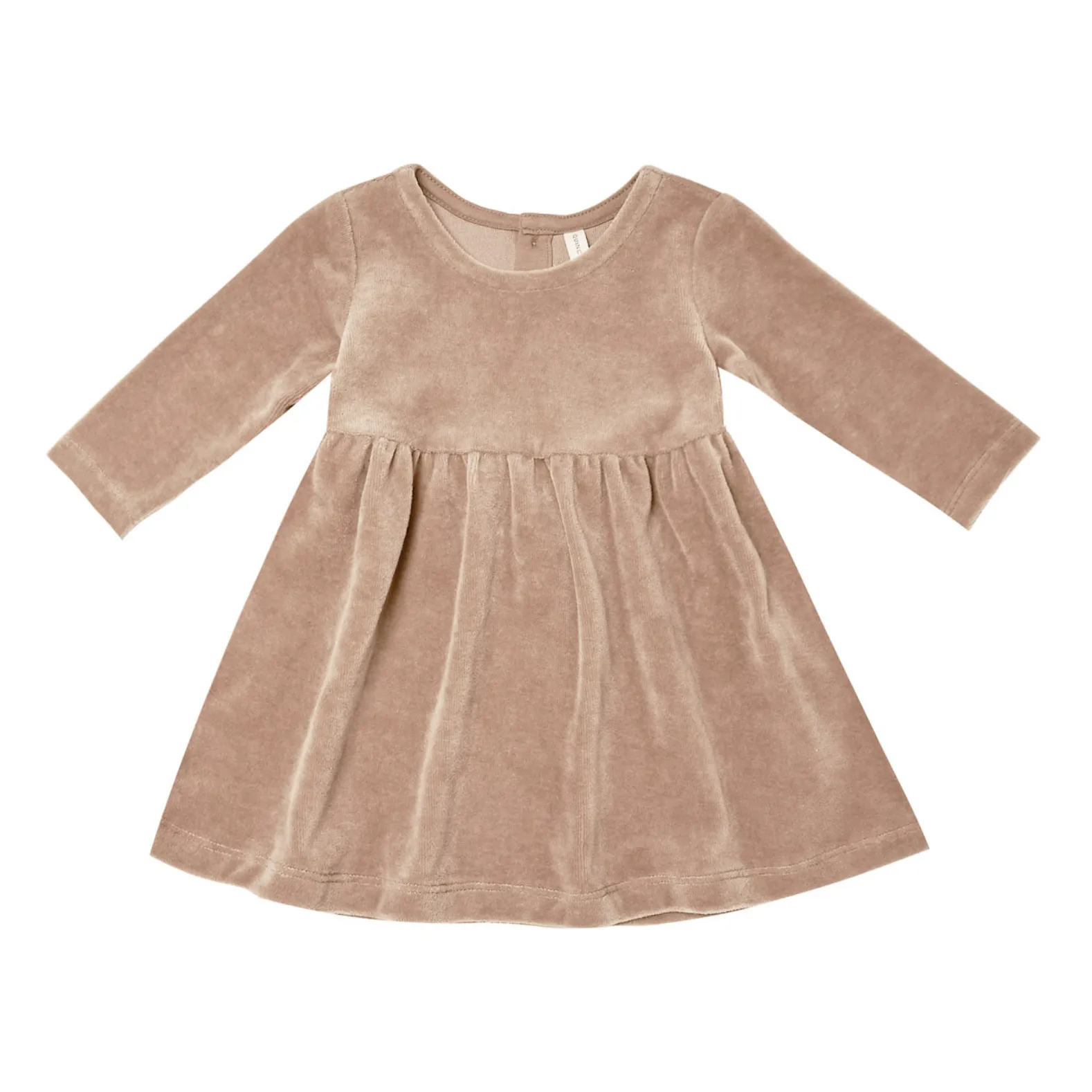Quincy Mae Pink Organic Cotton Velour Dress