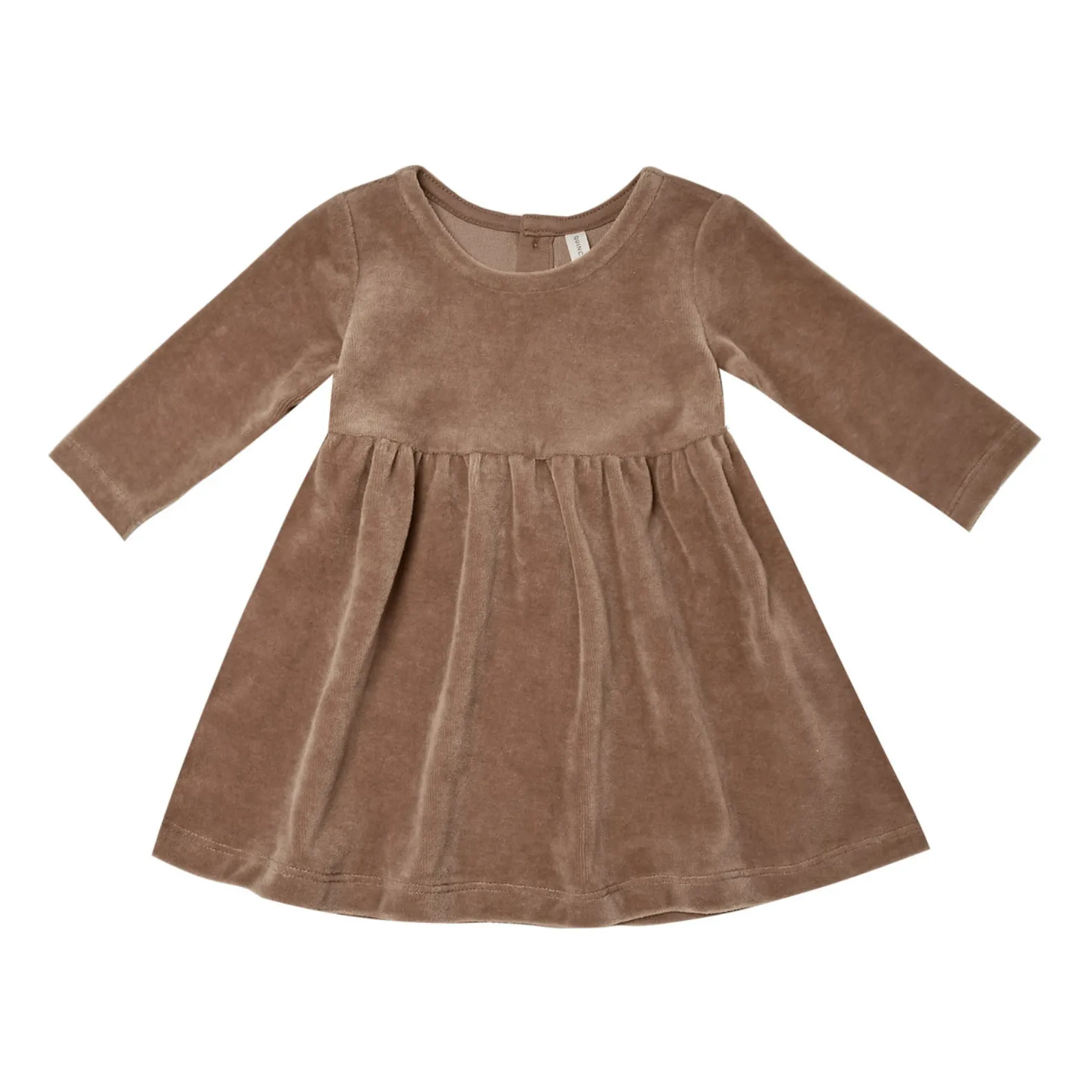 Quincy Mae Chocolate Organic Cotton Velour Dress