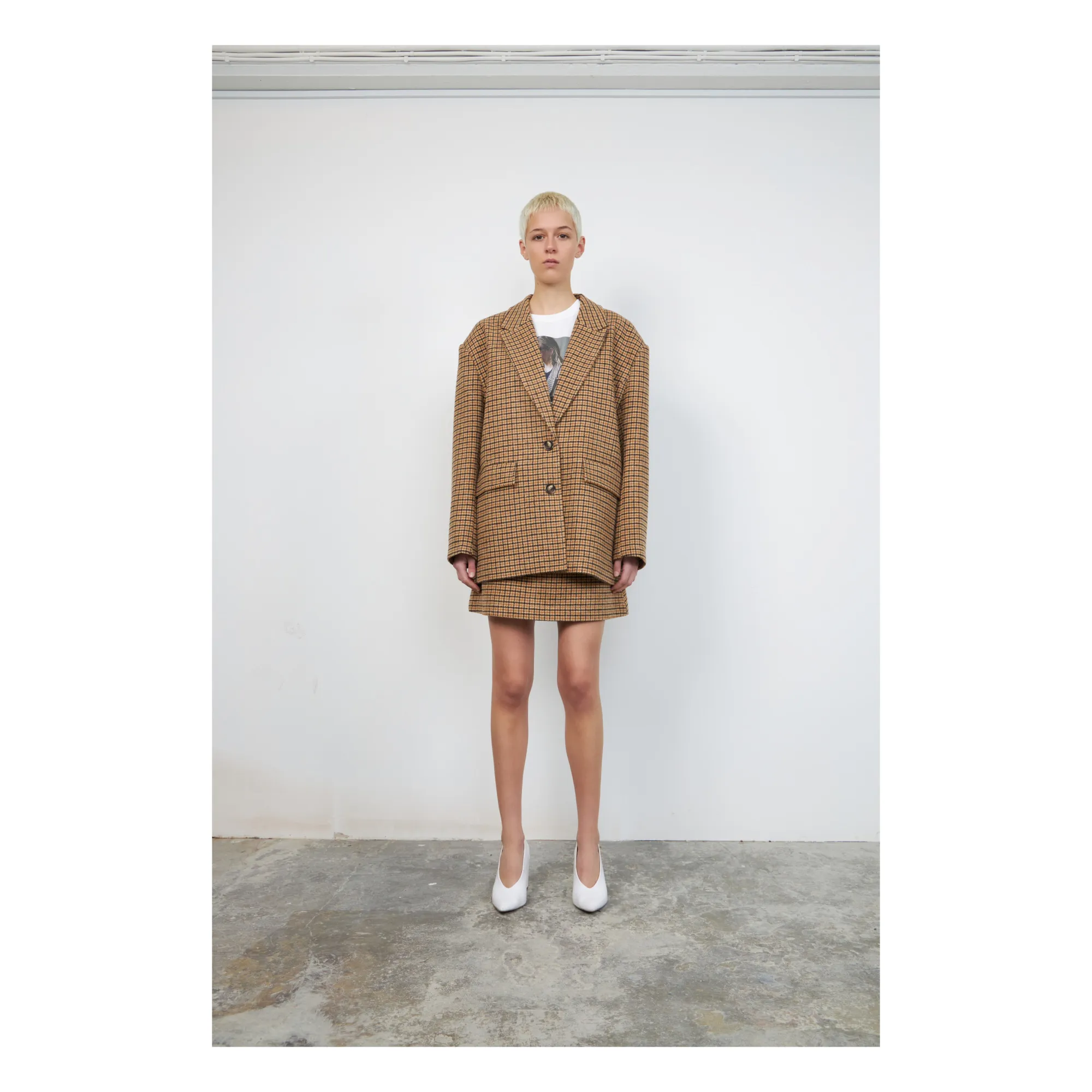 Stella Nova Camel Louanna Checked Jacket