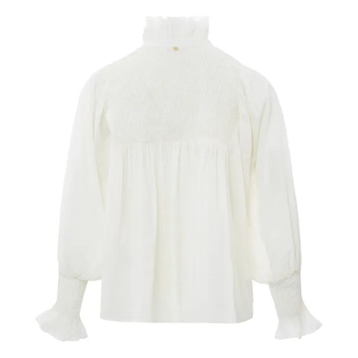 Blusa de gasa de algodón Anahi | Crema- Imagen del producto n°3