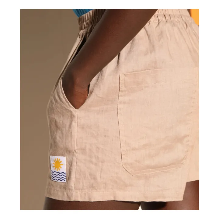 Basic Shorts Leinen | Beige rosé- Produktbild Nr. 4