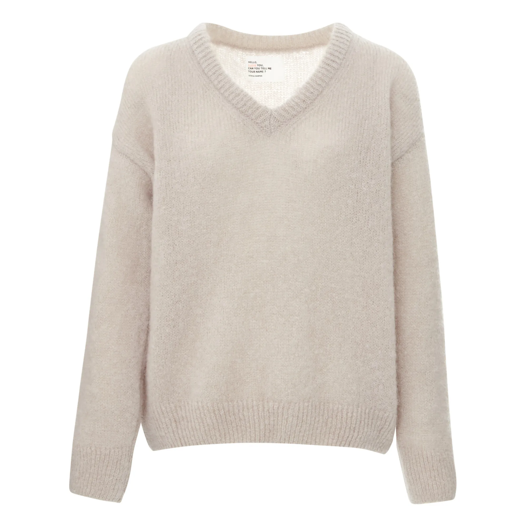 Leon & Harper Grey Merci Mohair Jumper