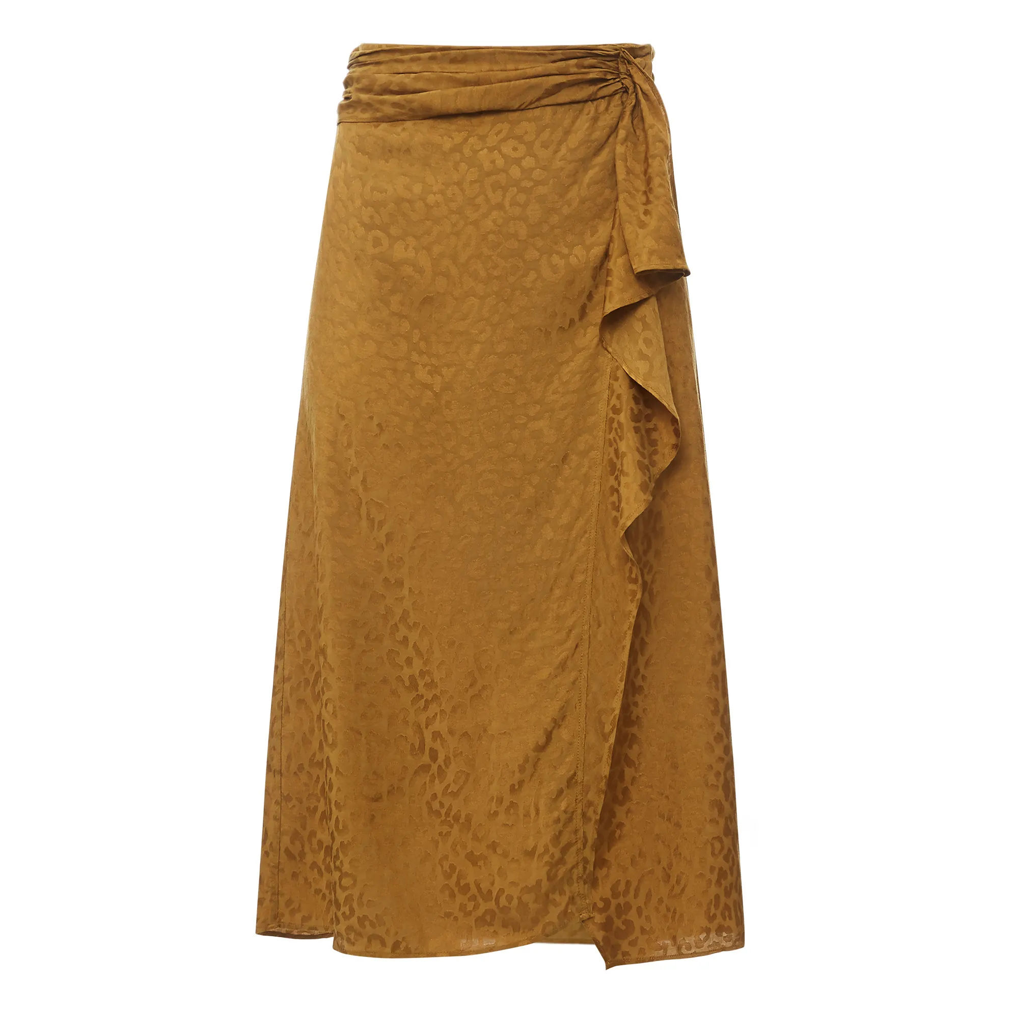 Alma Deia Bronze Jacquard Frill Skirt