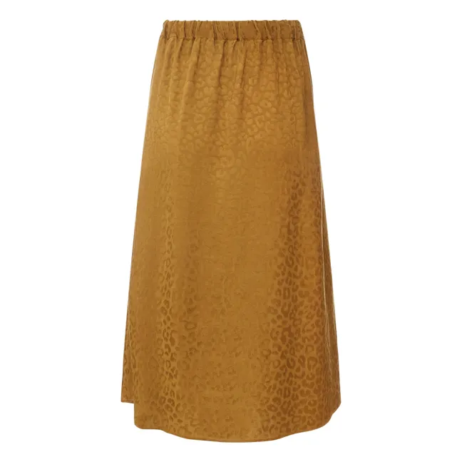 Jupe Volantée Jacquard | Bronze