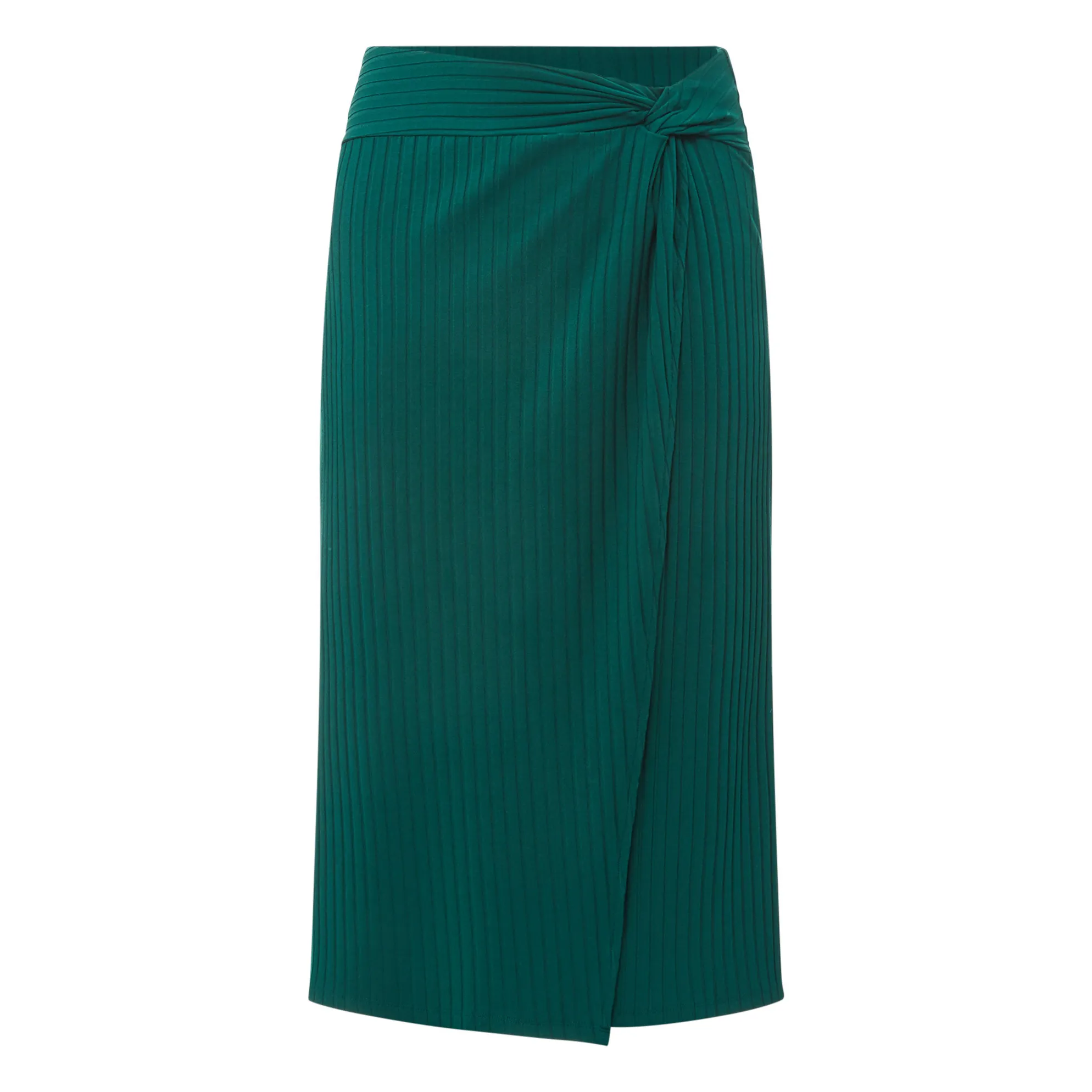 Alma Deia Emerald Green Ribbed Jersey Skirt