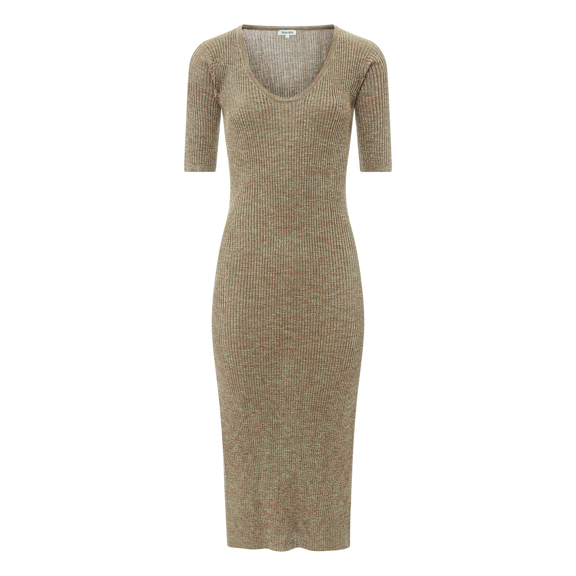 Alma Deia Hazel Lurex Midi Dress