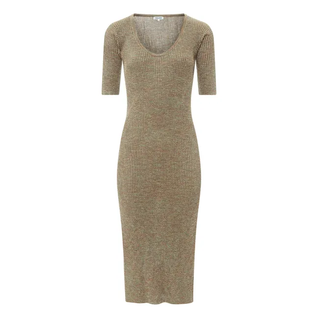 Robe Midi Lurex | Noisette