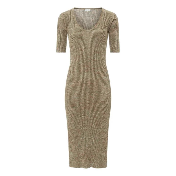 Robe Midi Lurex | Noisette- Image produit n°0