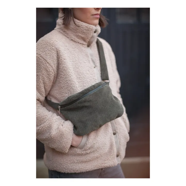 Corduroy Belt Bag - Women’s Collection  | Charcoal grey- Product image n°3