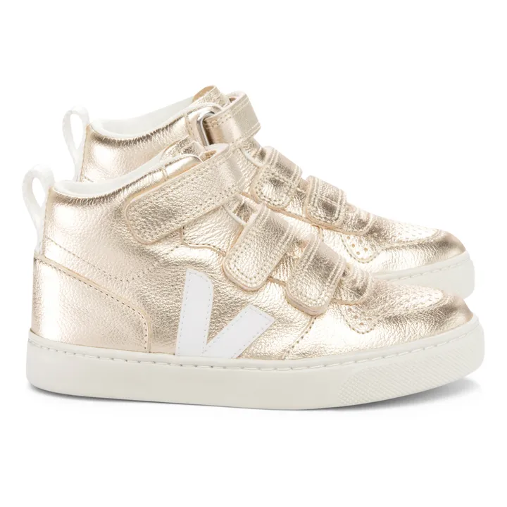 V-10 Leather Mid-Top Sneakers | Gold- Product image n°0