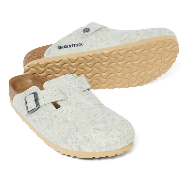 Mules Boston Laine Chaussant Etroit | Blanc cassé