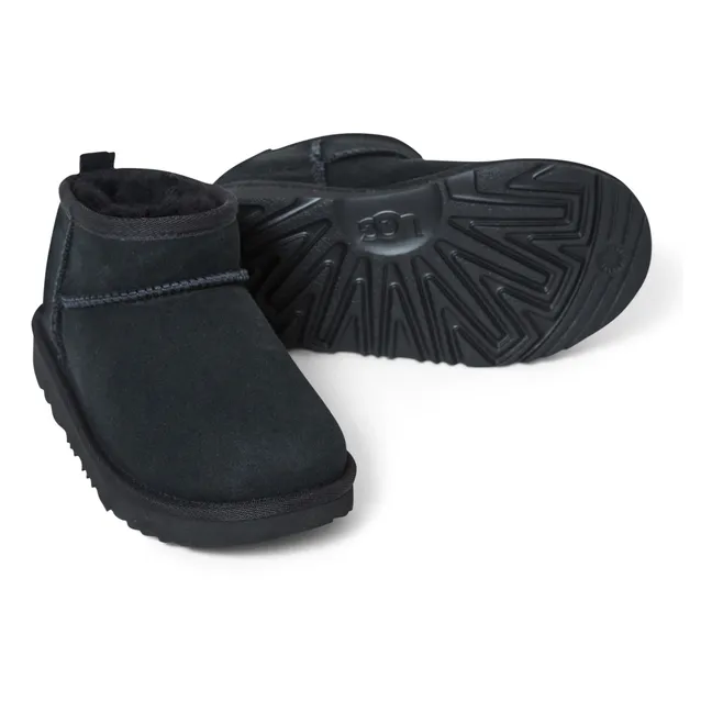 Classic Ultra Mini Fur-Lined Boots | Black