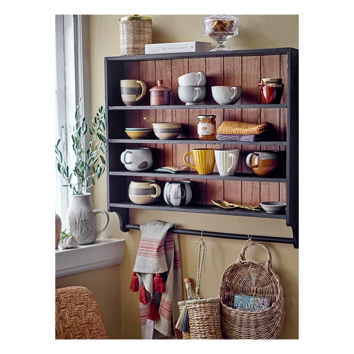 Holzregal | Schwarz- Produktbild Nr. 1